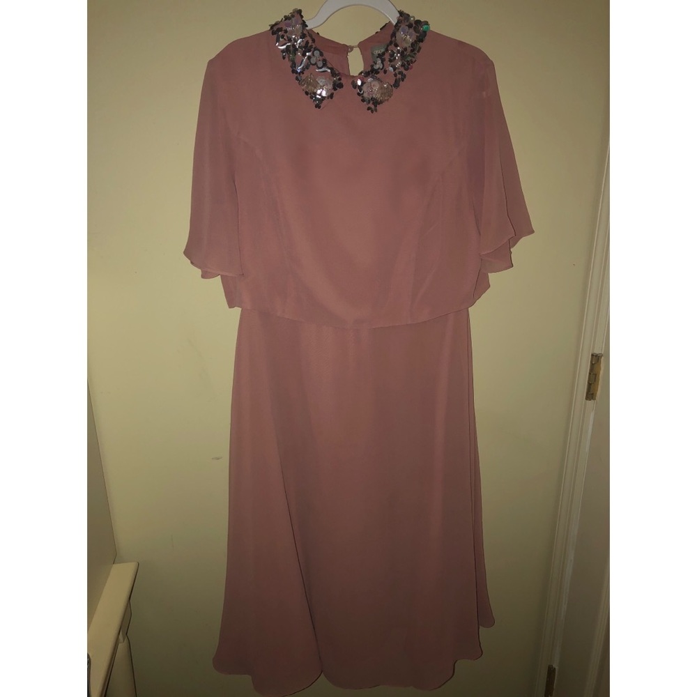 ASOS Midi Dress with Embellished Collar